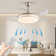 42" 4- Blade 2 Layer Design Modern LED Retractable Ceiling Fan With Remote Control And Lights