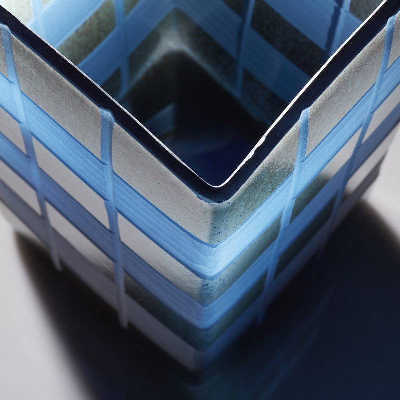 Aurum Glass Table Vase, 14.75" H x 6" W x 6" D