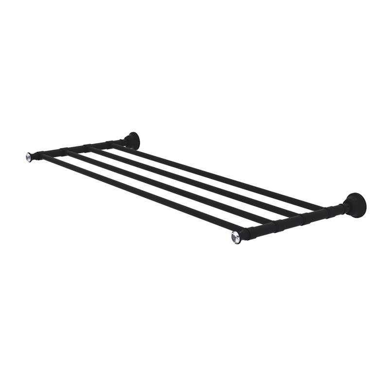 Porte-serviettes mural Freyja, Noir mat, H 2 po x l 26 po x P 12,7 po