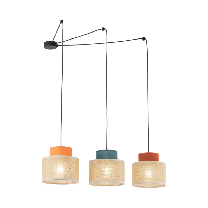 Luminaire suspendu naturel DUO en jute 3, 3, Beige