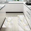 Tapis de cuisine en marbre blanc et or blanc, 2 tapis modernes pour la cuisine et le salon