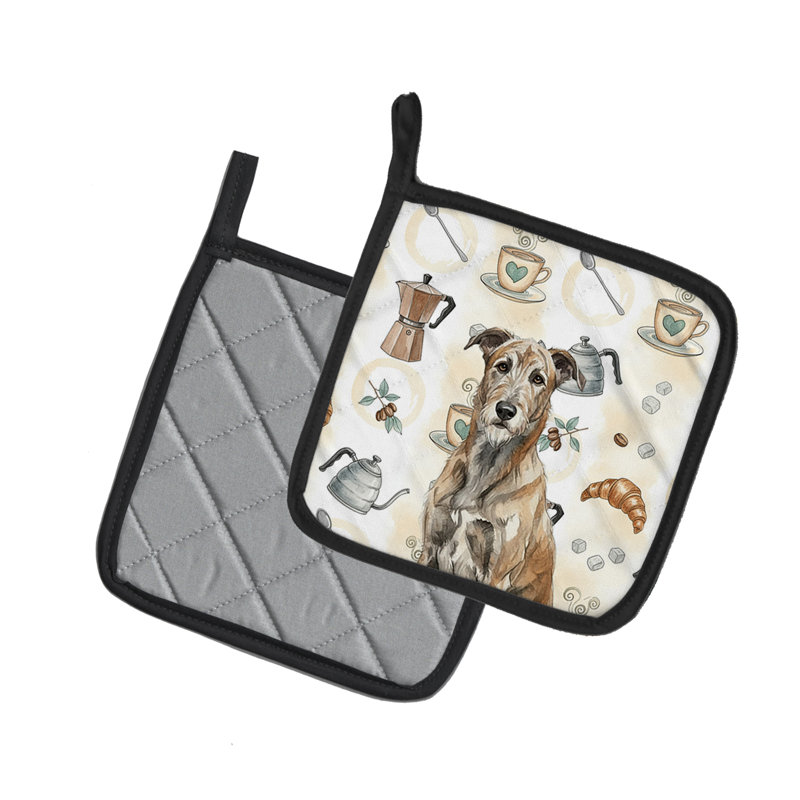 Paire de porte-casseroles Brindle Irish Wolfhound