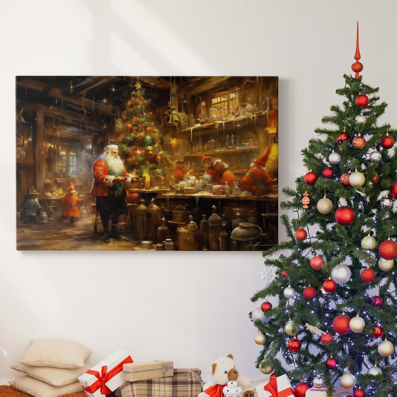 Christmas Holiday Arts - Toile tendue avec châssis, H 32 po x l 48 po