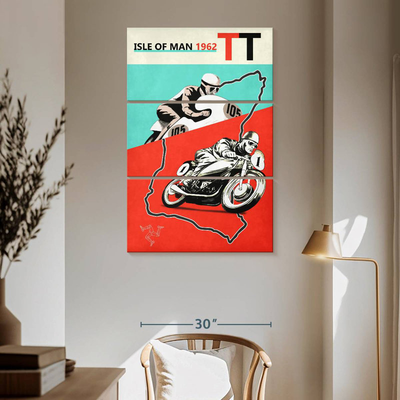 Mehar Isle Of Man TT 1962, 65" H x 42" W