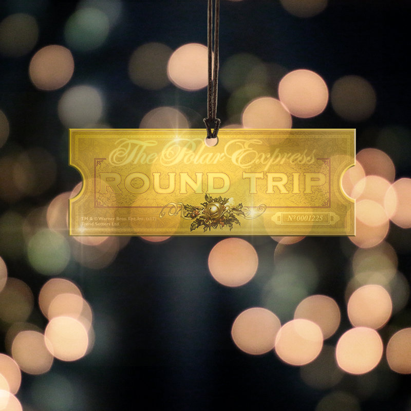 Polar Express Train Hanging Ticket Shaped Print