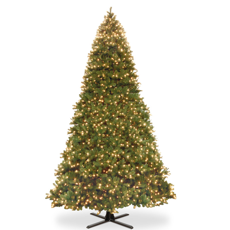 Downswept Douglas 16' Green Fir Artificial Christmas Tree with 2100 Colored and White Lights with Stand, 16' H