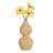 Liubomila Ribbed 10" Yellow Ceramic Table Vase-95418598-95418597