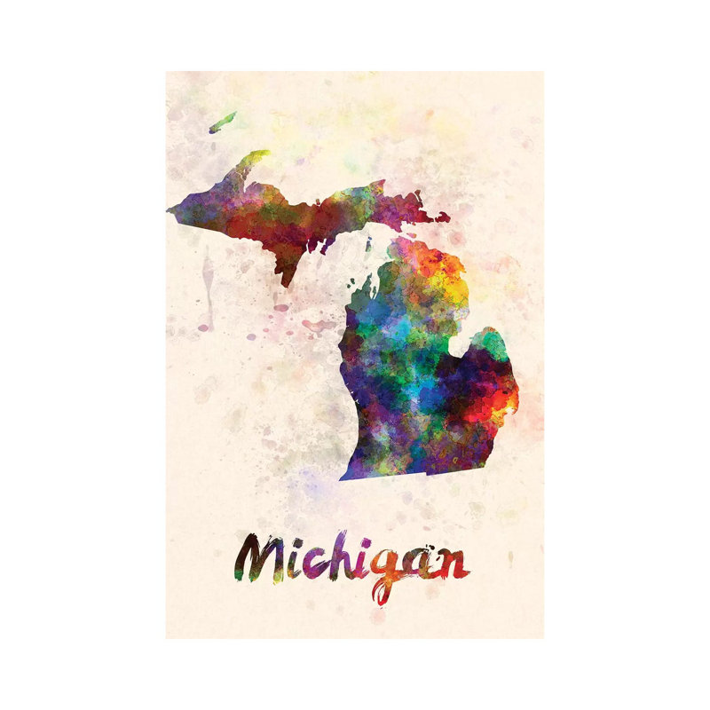 Michigan 1 Piece Wrapped Canvas Painting, 101.6cm H x 66.04cm W x 1.91cm D