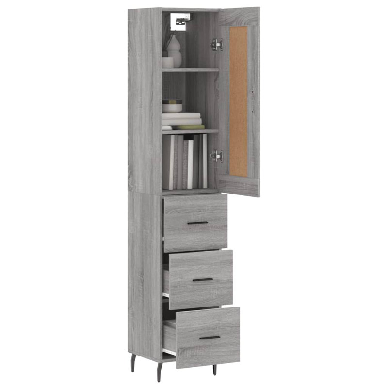Melora 34.5cm Sideboard, Grey Sonoma