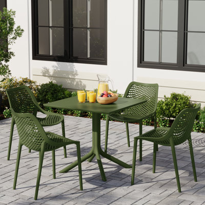 Ensemble repas carré pour 4 personnes
