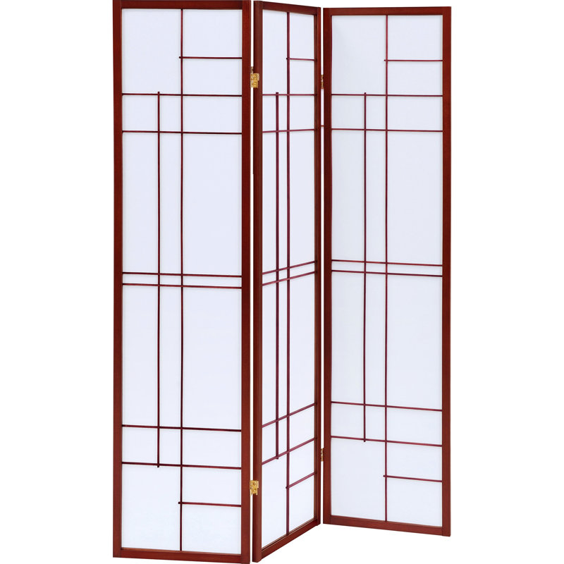 Paravent à 3 panneaux pour la division de la pièce dans des tons bruns et blancs, construction, 70,72 pouces de hauteur, une cloison sophistiquée, tissu, décoration élégante