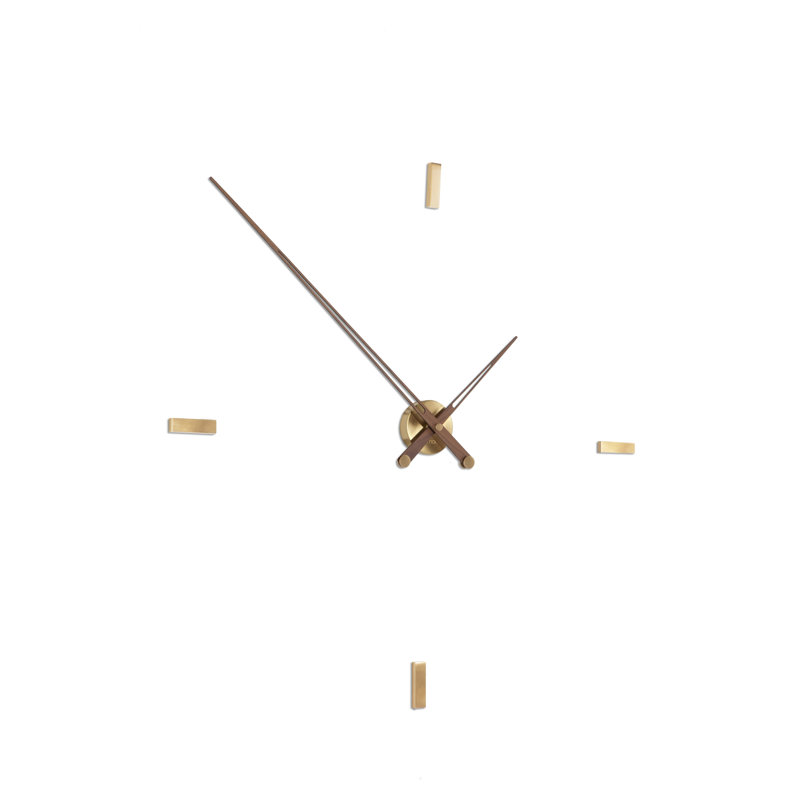 Tacon Metal Wall Clock, Polished Brass
