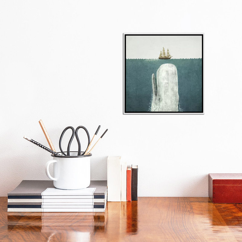 « white baleine », impression sur toile tendue, Toile avec cadre blanc, H 12 po x l 12 po x P 1,5 po