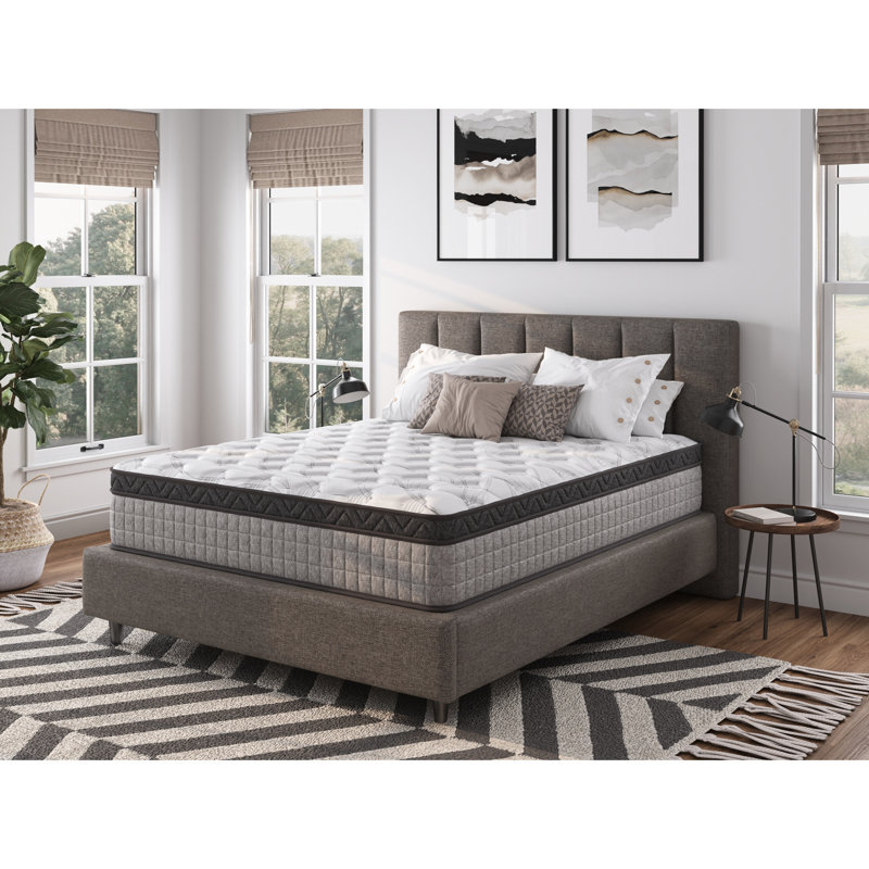 Grand matelas avec mousse viscoélastique gélifiée rafraîchissante, 10 po, procurant un soulagement et une isolation des mouvements pour un sommeil réparateur Matelas de 10 po, combinant mousse et confort