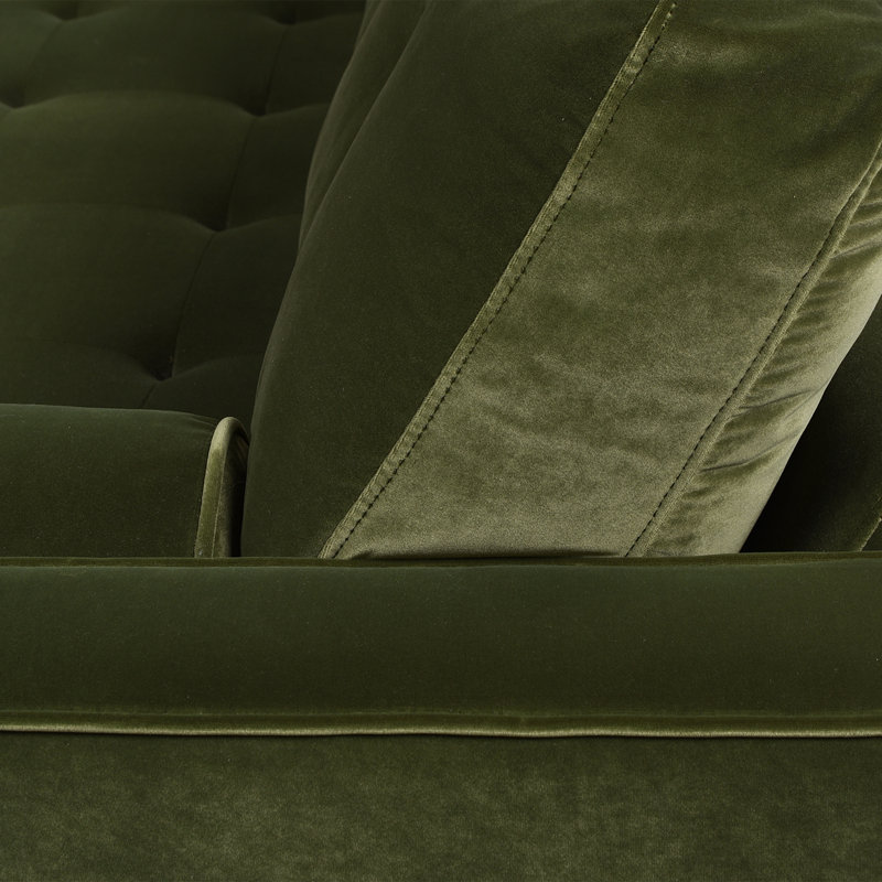 Harker 84'' Upholstered Sofa, Olive Green Velvet