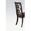 Chaise d'appoint en microfibre et finition noyer foncé Keenan (ensemble de 2)