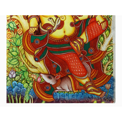 Seated Bhagwan Ganesha | Handmade | Acrylic Colour On Canvas