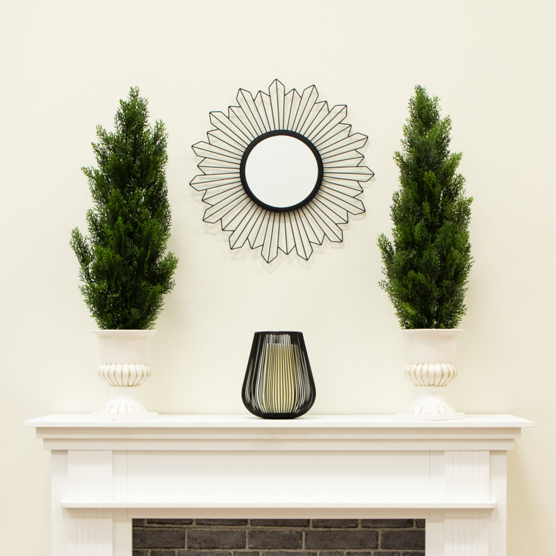 Artificial Cedar Pine Tree UV Resistant (Indoor/Outdoor) - Set of 2, 36" H x 12" W x 12" D