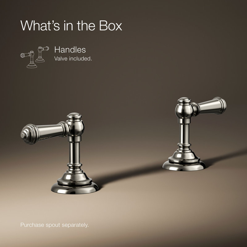 Artifacts® Bathroom Sink Lever Handles, Vibrant Polished Nickel