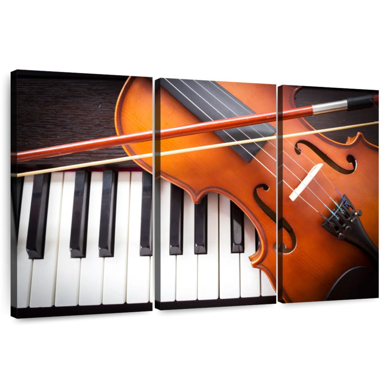 Abarca Violin And Piano Instruments, 20" H x 33" W
