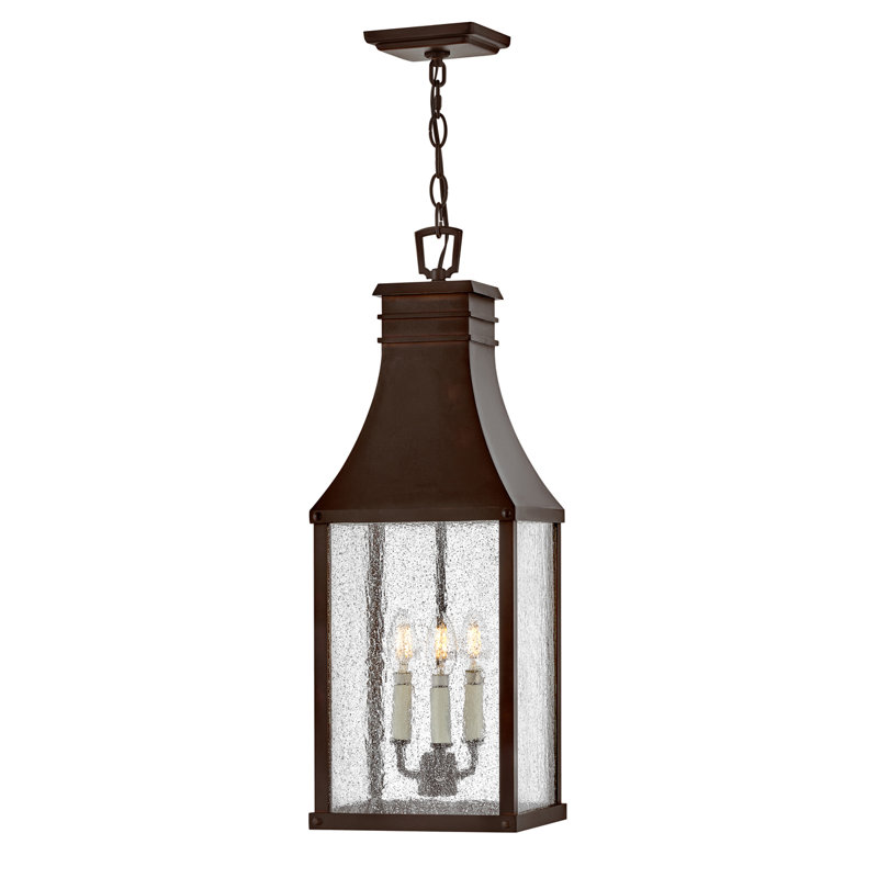 Beacon Hill 3-Light Outdoor Hanging Lantern, Blackened Copper