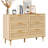Commode 6 tiroirs en rotin, commode Boho, commode en rotin avec rangement spacieux, commode en rotin-106667689