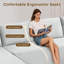Canapé surdimensionné de 133 po en forme de nuage sans dossier avec méridienne, canapé modulaire en forme de U en velours côtelé avec siège profond 133 po, canapé confortable avec porte-gobelets et rangement, aucun assemblage requis - vert-354449696
