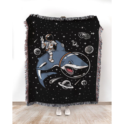 Astronaut Riding Shark Throw