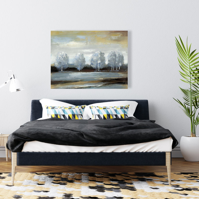 Paysage gris - Toile moderne pour la décoration de salon | Home Art