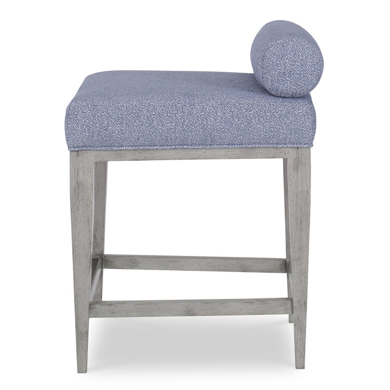 Banks Counter Stool, American Walnut, Counter Stool (24" Seat Height), Filigree Ivory