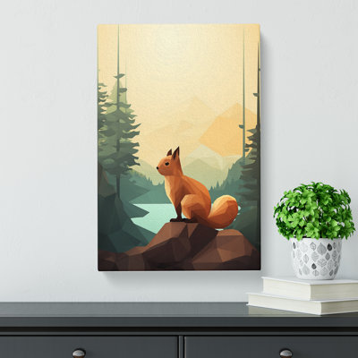 Squirrel Minimalism - Wrapped Canvas