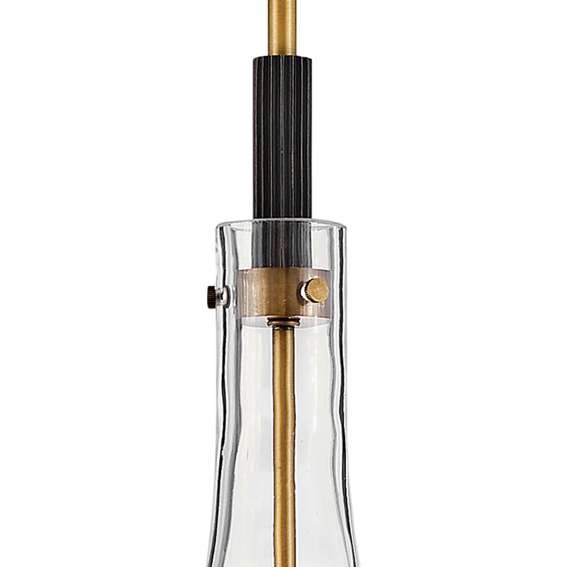Ziggy 1 - Light Single Teardrop Pendant, Heritage Brass