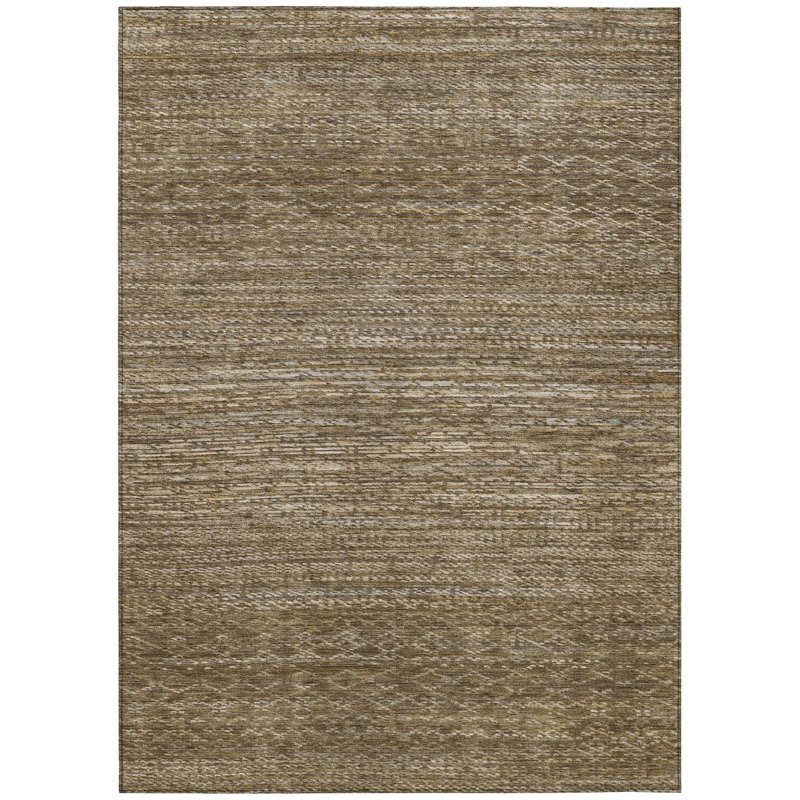 Machine Washable Indoor/Outdoor Colman ACN2150 Striped Rug, Rectangle 5' x 7'6"