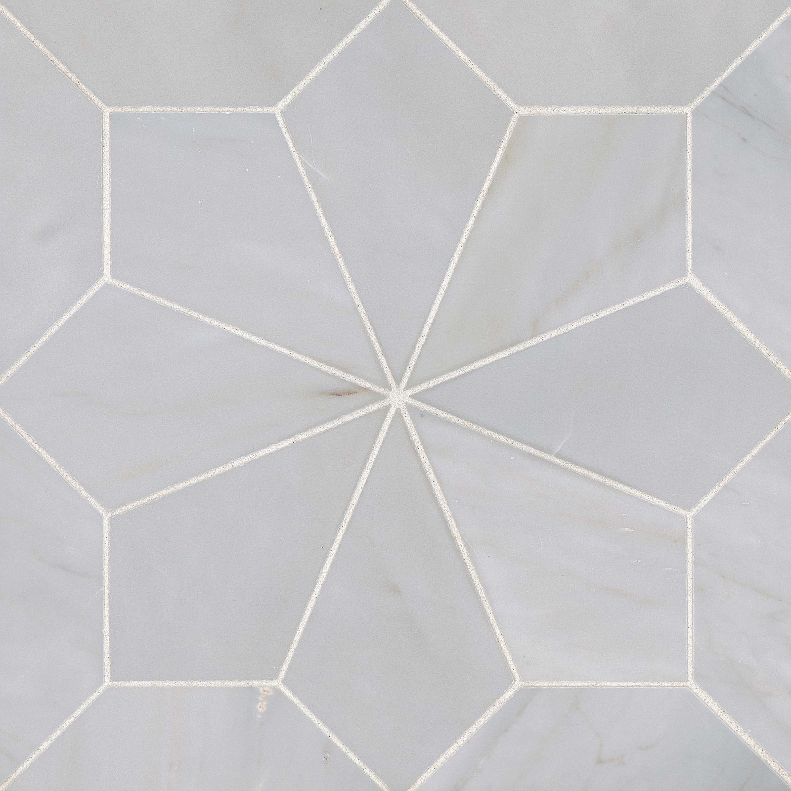 Blomma Marble Mosaic Tile, Grigio