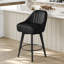 Swivel Upholstered Counter Stool with Metal Frame-1283618943-1283618881