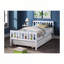 Lit simple avec lit gigogne, cadre de lit plateforme avec tête et pied de lit, pour petit espace de vie dans la chambre à coucher, aucun sommier nécessaire, blanc
