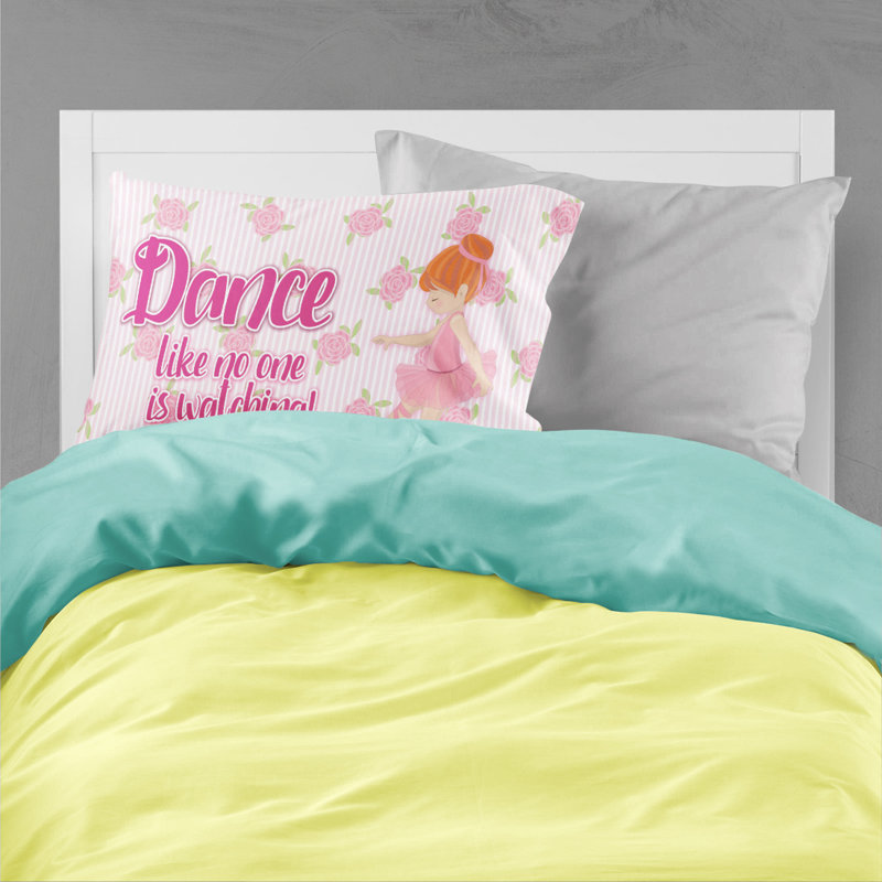 Taie d’oreiller floral brunette danse, Rouge