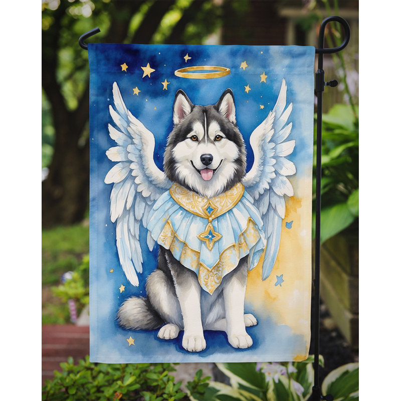 Malamute d'Alaska «My Angel Garden» Drapeau