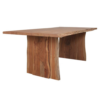 Table de salle à manger rectangulaire en bois massif 71 po Gerner