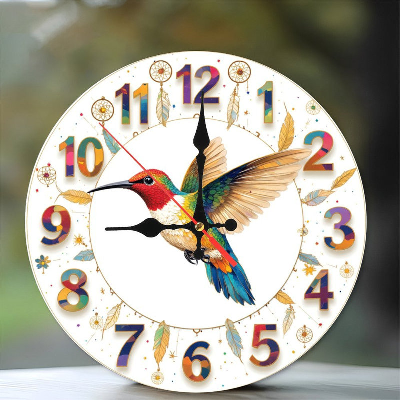 Horloge murale colibri