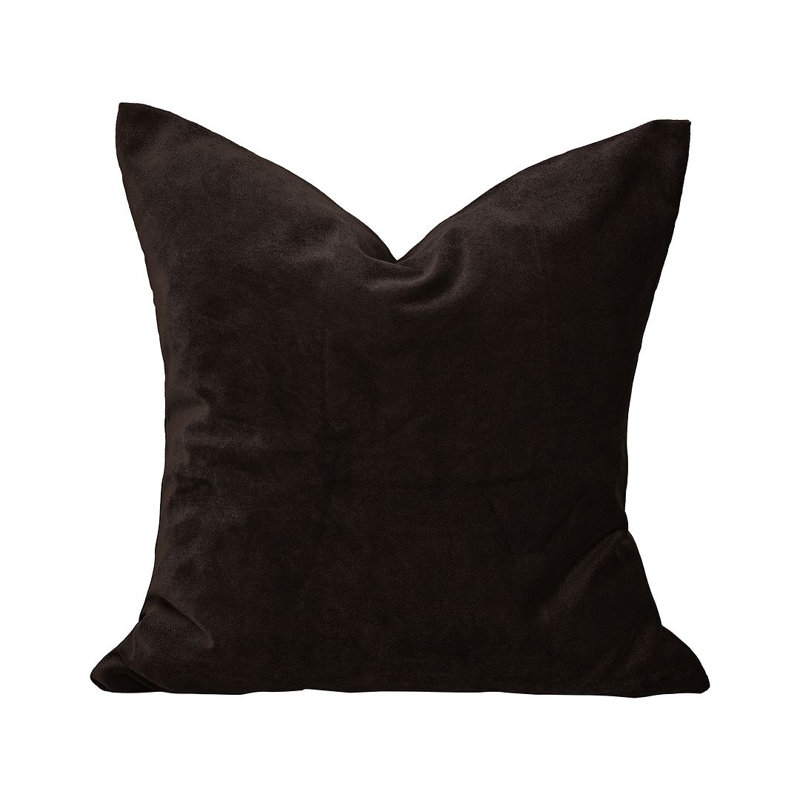 Matte Velvet Cushion Cover - 1 Pc, Brown, 30cm x 30cm