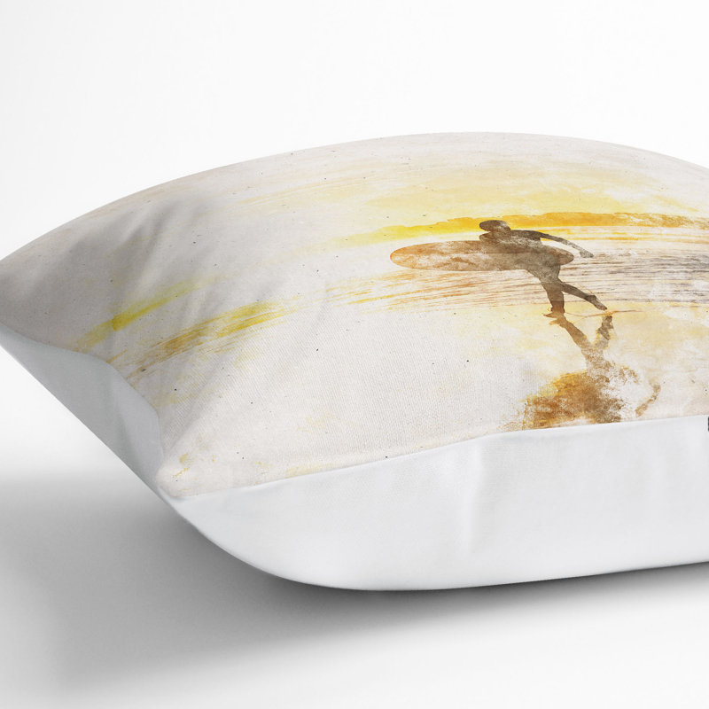 Square Cushion, 55cm H x 55cm W x 20cm D, White