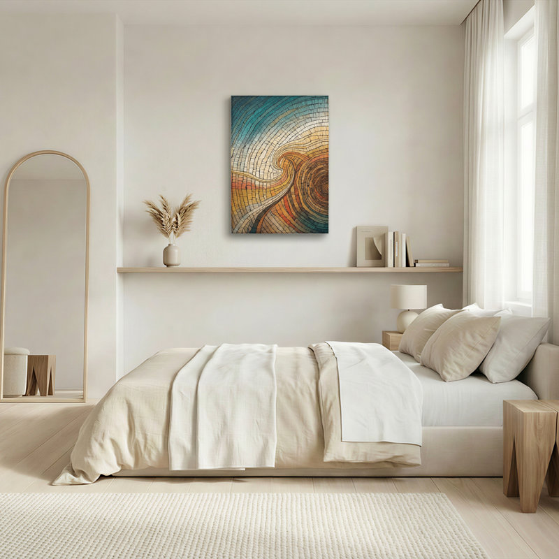 Ensemble d'une toile mosaïque abstraite, H 18 po x l 12 po, Wrapped Canvas
