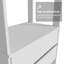  Kitchen Pantry Storage Rack with 2 Drawers and Hanging Space 27"L Multiuse Cabinet for Kitchen Organization- White-1790959477