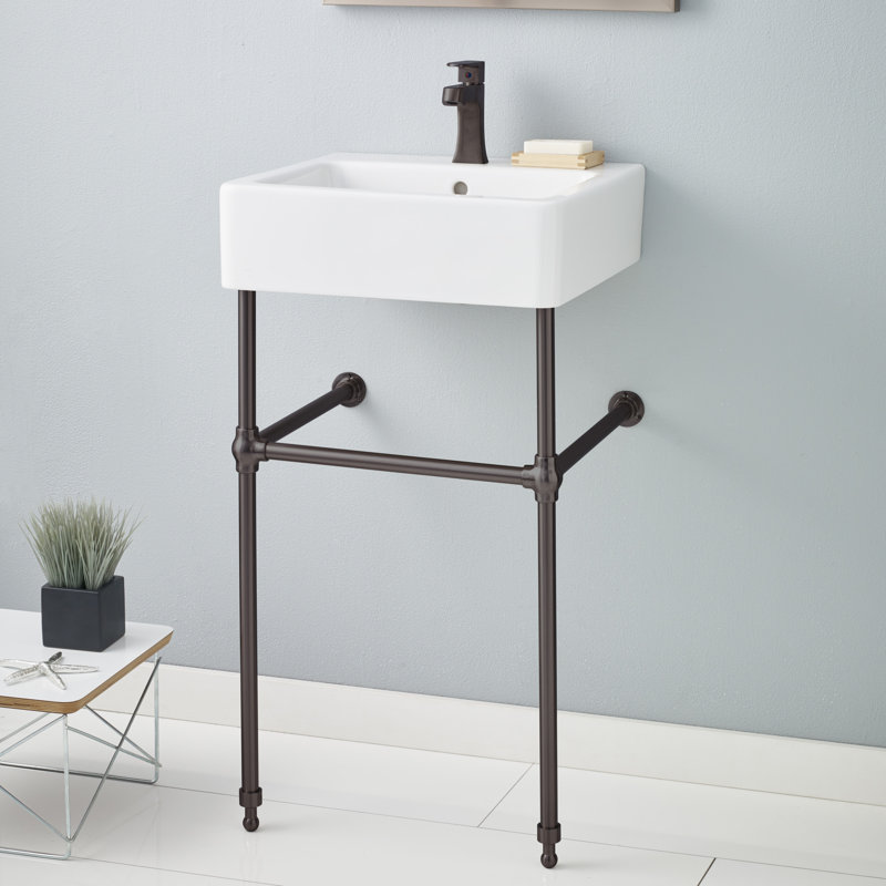 Nuovella 19.75'' L Bathroom Sink, Antique Bronze