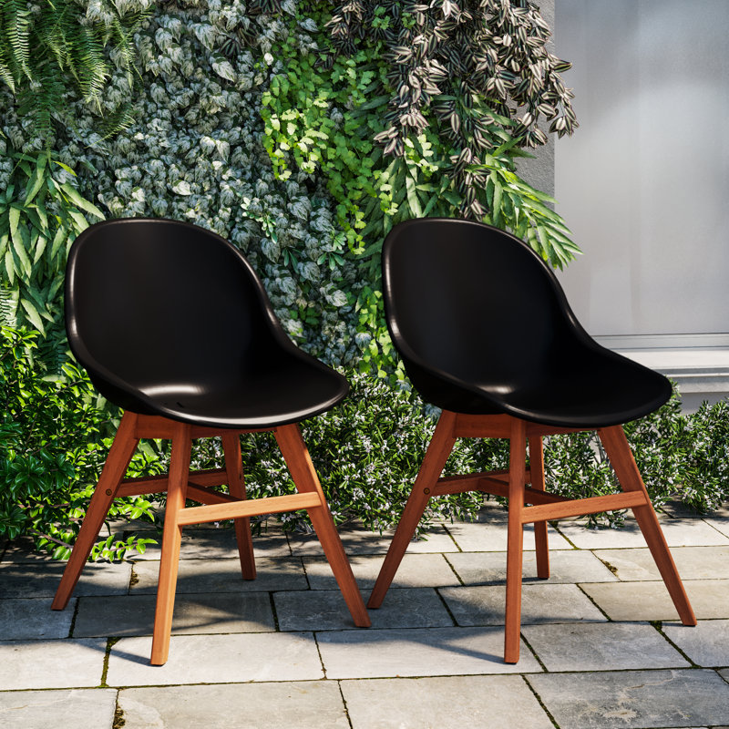 Alyisa Solid Wood Outdoor Dining Side Chair