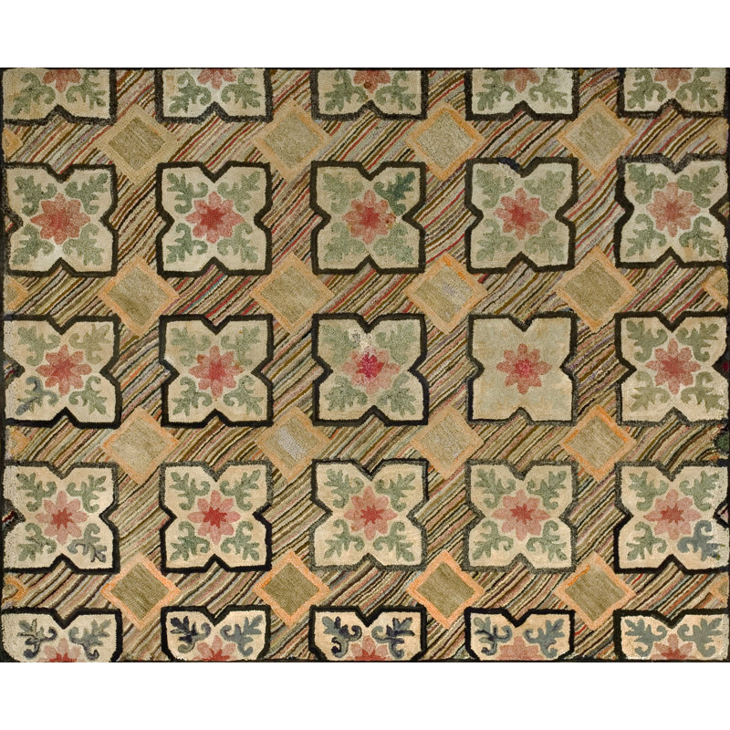 Petit tapis crocheté à motif floral