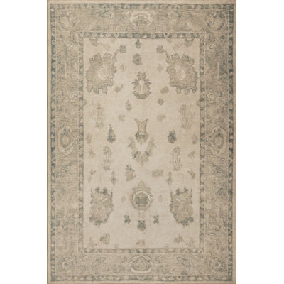 Tapis en chenille beige lavable Lucien