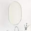 Miroir de vestibule ovale argenté 20x33 pouces
