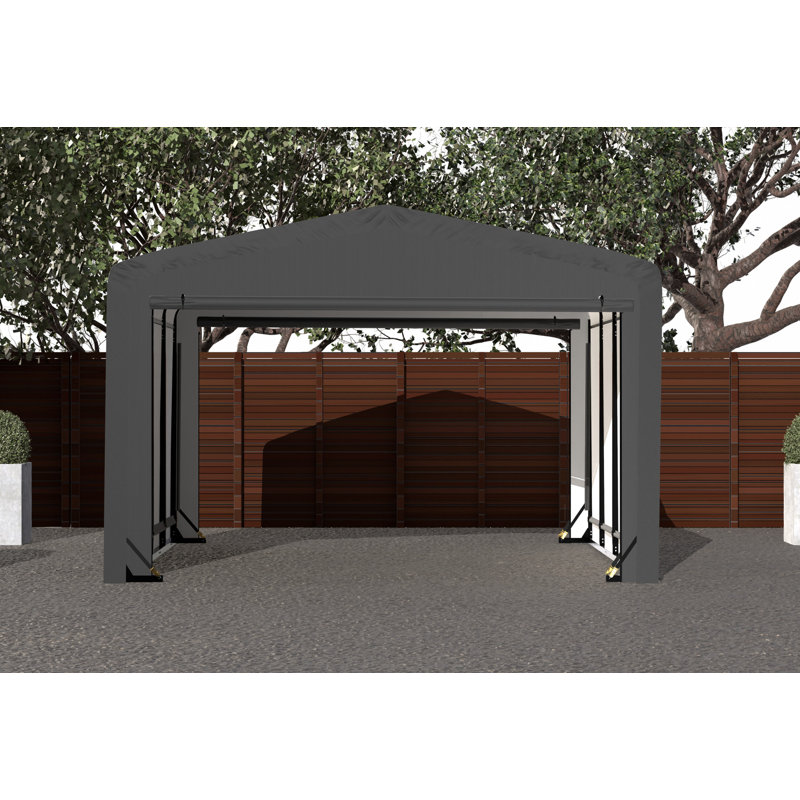 ShelterTube Wind and Snow-Load Rated Garage, 12x18x8 Grey
